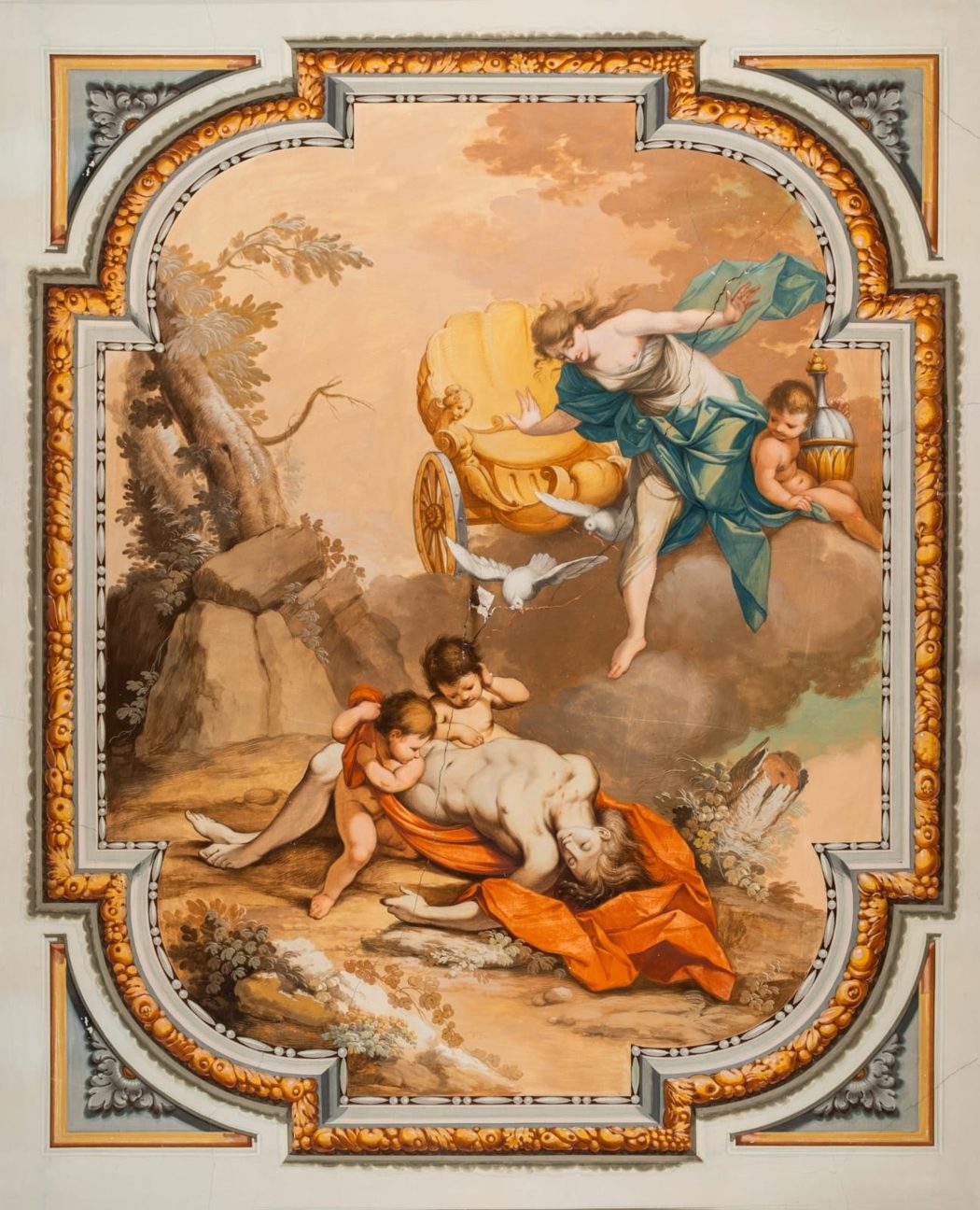 Affresco del soffitto del salone del piano nobile, Palazzo Gallo